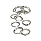 Universal Standard 304 SS V-Band - 8 Piece Set (2C 3M 3F)-V Band Clamp-PPE-Dirty Diesel Customs