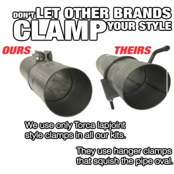 Universal Twister Muffler (LJ400 /LJ500)-Exhaust Clamps-Mel's Manufacturing-Dirty Diesel Customs