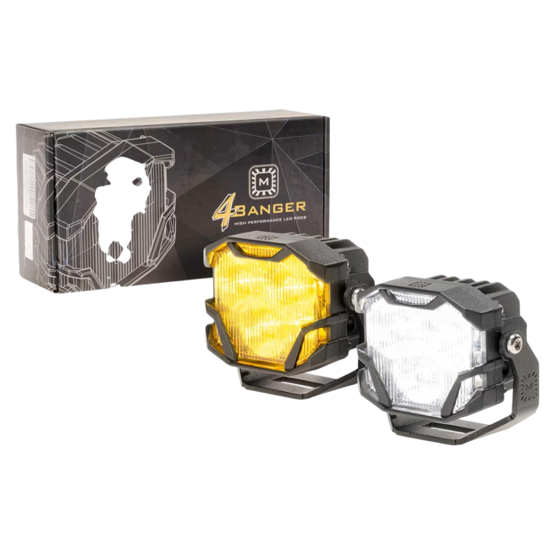Universal 4Banger 2.0 NCS LED Pods Wide Beam Yellow (BAF006.2Y)