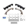2001-2004 Duramax Billet Exhaust Manifold & Stainless Up Pipe Kit with Gaskets and ARP Hardware - Wehrli Custom Fabrication