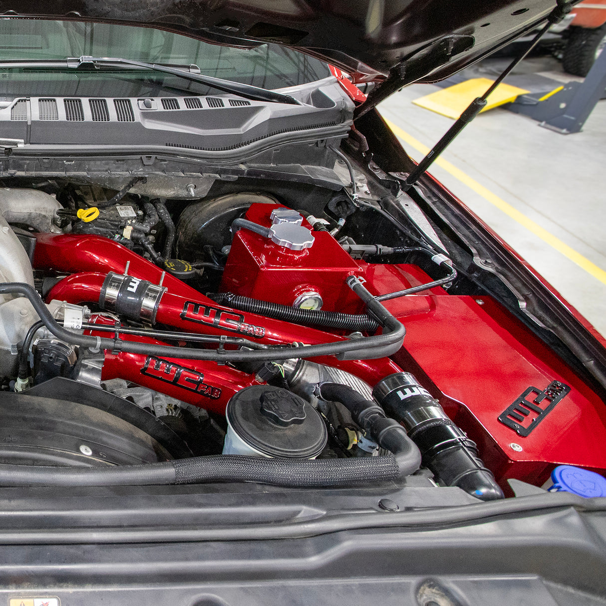 2017-2025 Powerstroke Coolant Tank with Battery Box - Wehrli Custom Fabrication