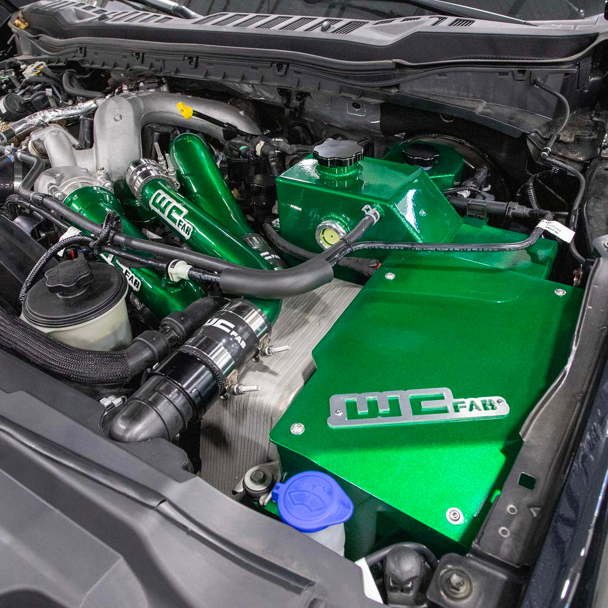 2017-2025 Powerstroke Coolant Tank with Battery Box - Wehrli Custom Fabrication