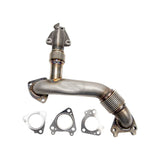 2011-2016 Duramax 2" Stainless Passenger Side Up Pipe For OEM Or Manifolds W/ Gaskets - Wehrli Custom Fabrication