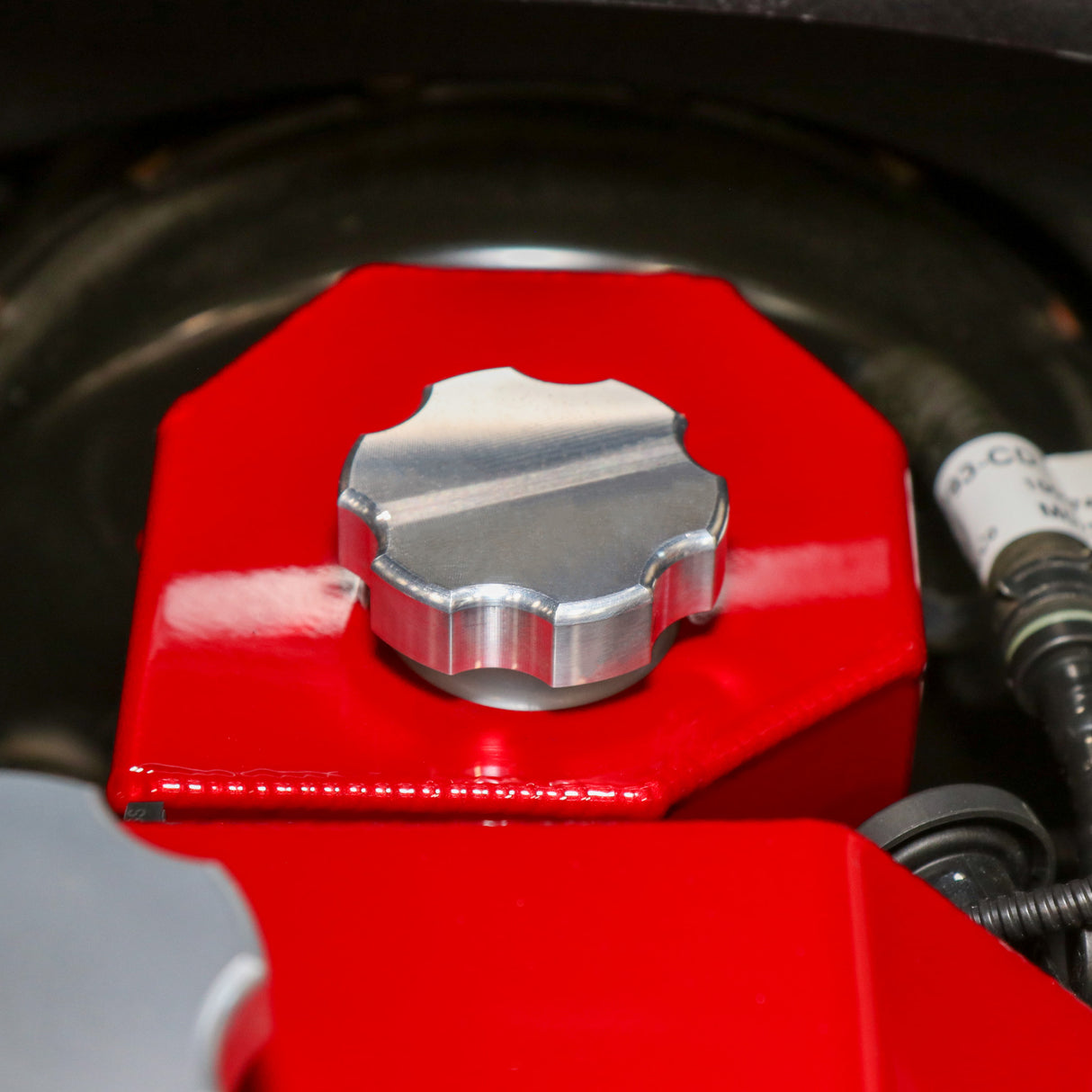 2011-2025 Powerstroke Billet Aluminum Brake Master Cylinder Cap, Clear Anodized - Wehrli Custom Fabrication