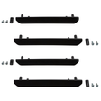 2020-2025 Duramax Billet Marker Light Delete Kit, Without Logo, Fine Texture Black - Wehrli Custom Fabrication