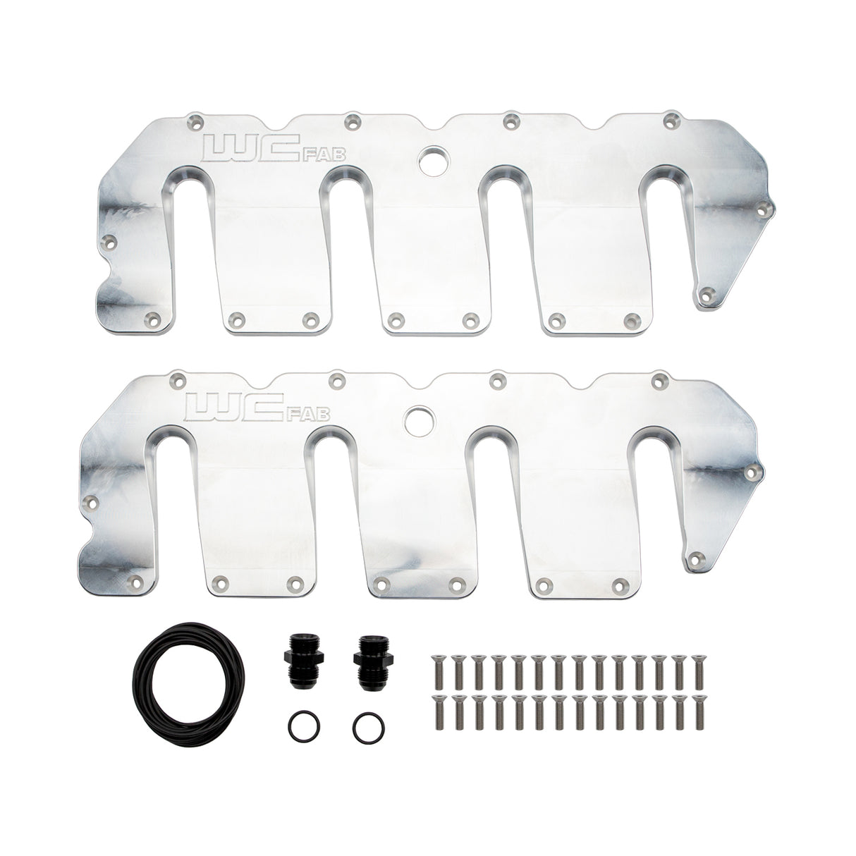 2004.5-2010 Duramax Billet Upper Valve Cover Set Raw Aluminum - Wehrli Custom Fabrication