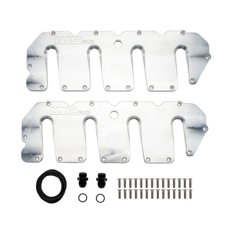 2004.5-2010 Duramax Billet Upper Valve Cover Set Raw Aluminum - Wehrli Custom Fabrication