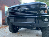 2015-2019 Duramax Front Bumper Valance Filler Panel Kit, With Tow Hook Holes, Fine Texture Black - Wehrli Custom Fabrication