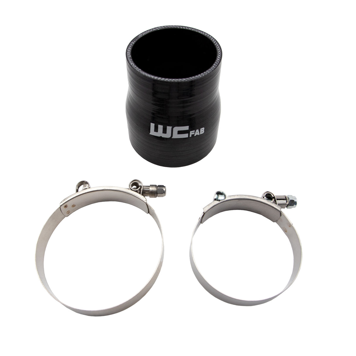 Universal 3" x 3.5" ID Straight Reducer x 4" Long Silicone Boot and Clamp Kit - Wehrli Custom Fabrication