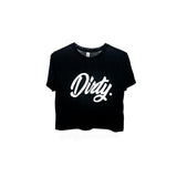 Women's Dirty Diesel Crop Top-T-Shirt-Dirty Diesel Customs-dirty-crop-BLK-Sleeved-Small-Dirty Diesel Customs