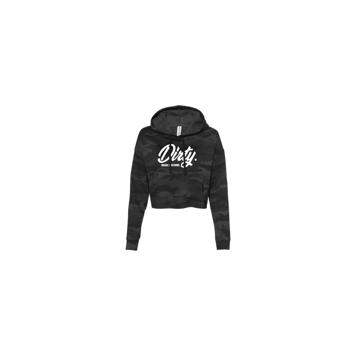 Women's Dirty Diesel Cropped Hoodie-Cropped Hoodie-Dirty Diesel Customs-DDC-CROP-HOOD-CAMO-SMALL-Dirty Diesel Customs