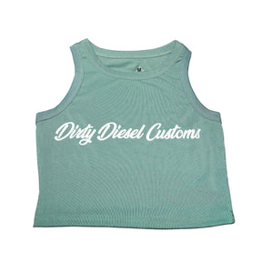 Women's Sleeveless Dirty Diesel Crop Top-T-Shirt-Dirty Diesel Customs-Dirty Diesel Customs