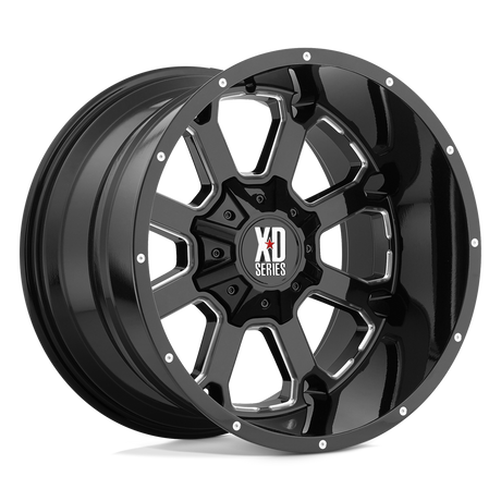XD XD825 BUCK 25 - Gloss Black Milled-Wheels-XD-Dirty Diesel Customs