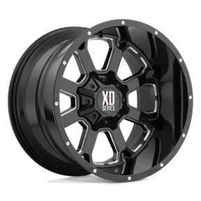 XD XD825 BUCK 25 - Gloss Black Milled-Wheels-XD-XD82521035324N-Dirty Diesel Customs