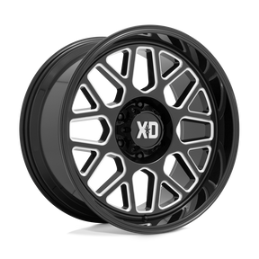 XD XD849 GRENADE 2 - Gloss Black Milled-Wheels-XD-XD84921050312-Dirty Diesel Customs