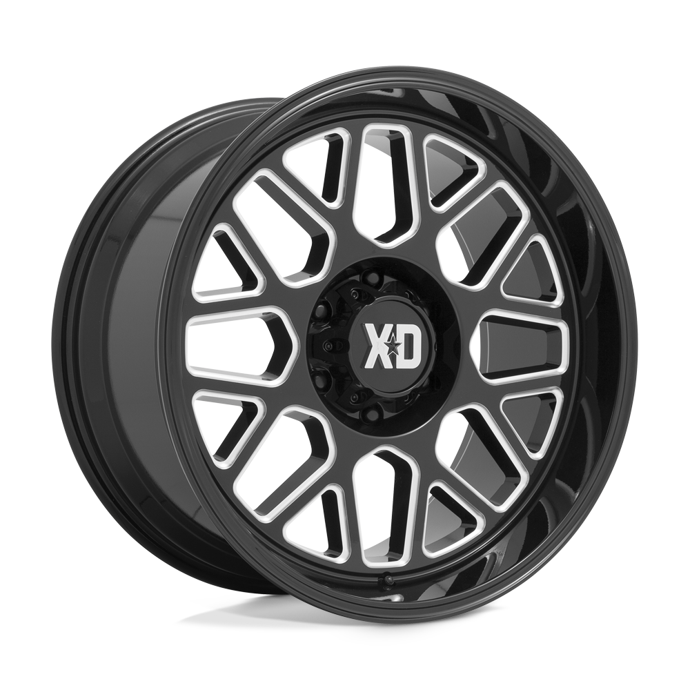 XD XD849 GRENADE 2 - Gloss Black Milled-Wheels-XD-XD84921058312-Dirty Diesel Customs
