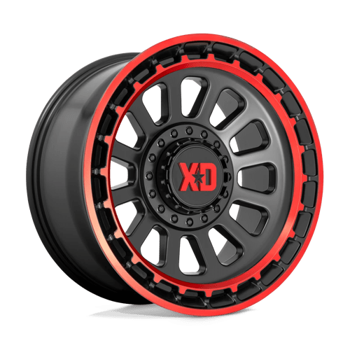 XD XD856 OMEGA - Satin Black Machined Lip W/ Red Tint-Wheels-XD-Dirty Diesel Customs