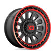 XD XD856 OMEGA - Satin Black Machined Lip W/ Red Tint-Wheels-XD-Dirty Diesel Customs
