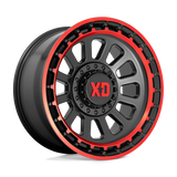 XD XD856 OMEGA - Satin Black Machined Lip W/ Red Tint-Wheels-XD-Dirty Diesel Customs