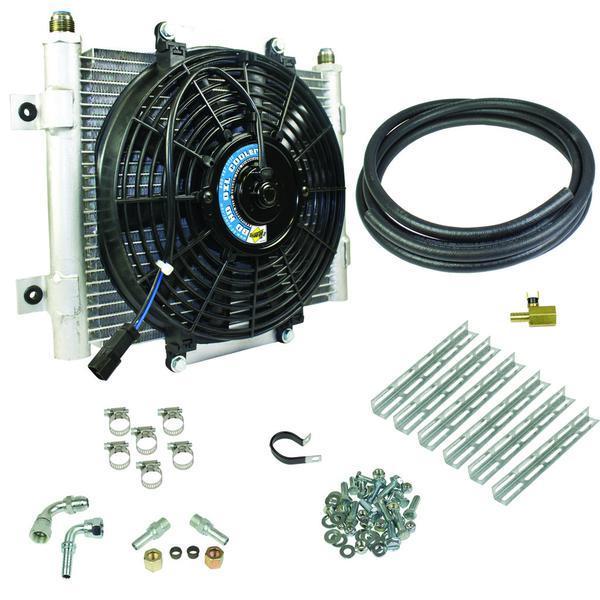 Xtrude Double Stacked Transmission Cooler Kit - Universial 1/2in Tubing (1030606-DS-12)-Transmission Oil Cooler-BD Diesel-1030606-DS-12-Dirty Diesel Customs