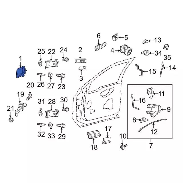 1999-2016 Powerstroke RH Interior Door Handle