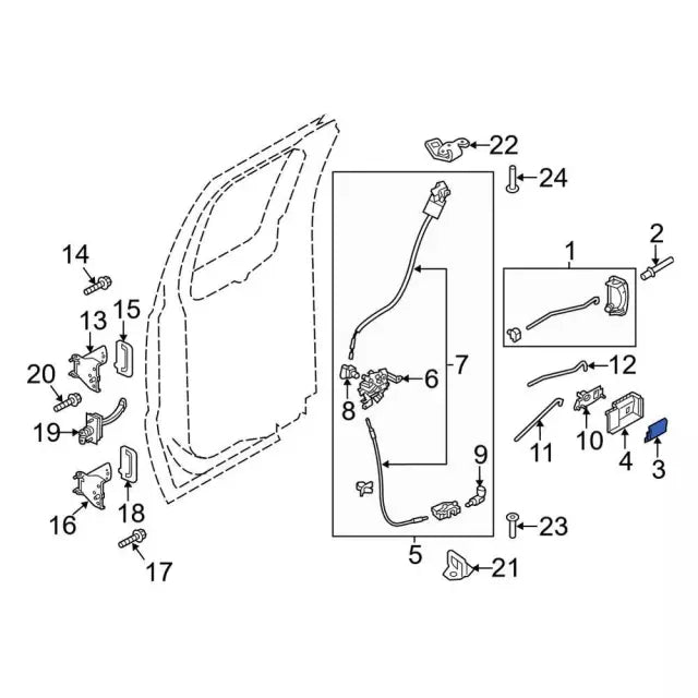 1999-2016 Powerstroke LH Interior Door Handle