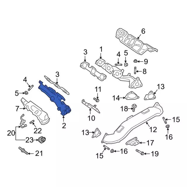 2018-2021 3.0L Powerstroke LH Exhaust Manifold