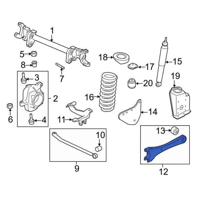 2011-2016 Powerstroke FR RH Radius Arm