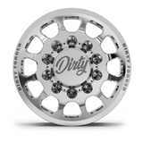 Dirty Forged Roadstar dually wheel set, front wheel, face-on view