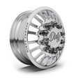 Dirty Forged Roman dually wheel set, front wheel, angled view