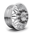 Dirty Forged Voyager dually wheel set, front wheel, angled view