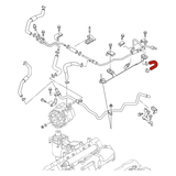 2004-2010 Duramax Fuel Rail to Return Pipe Hose (DMAX-1375)