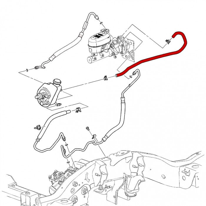 2001-2010 Duramax Hydroboost Outlet Hose (DMAX-PSL-0110RBP)