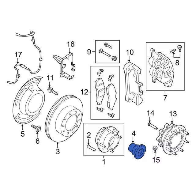 2005-2007 Powerstroke Manual FR Locking Hub