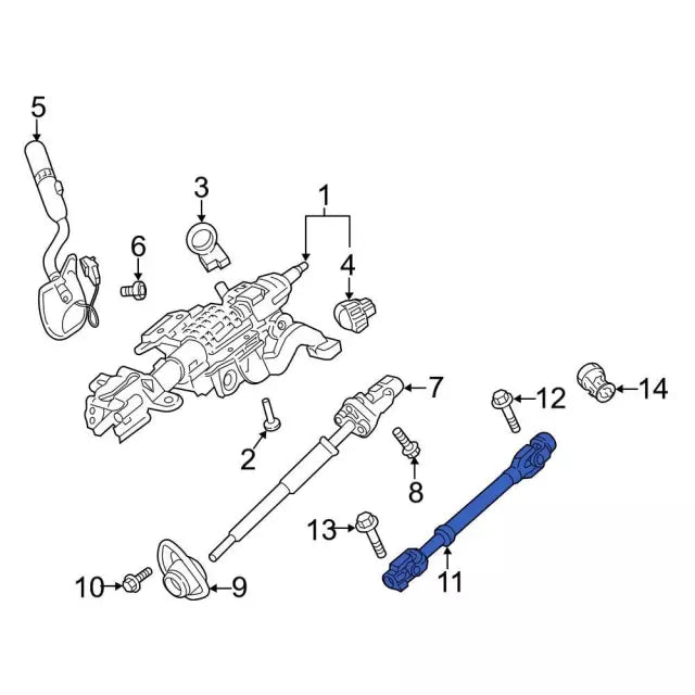 2017-2022 Powerstroke FR Lower Steering Shaft