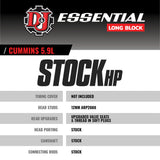 D&J Precision Machine Essential Long Block 5.9L Cummins 2004.5-2007 — essential long block engine dodge ram 5 9l cummins 2004 5 2007 alt1