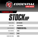 D&J Precision Machine Essential Long Block 6.7L Cummins 2013-2018 — essential long block engine dodge ram 6 7l cummins 2013 2018 alt1