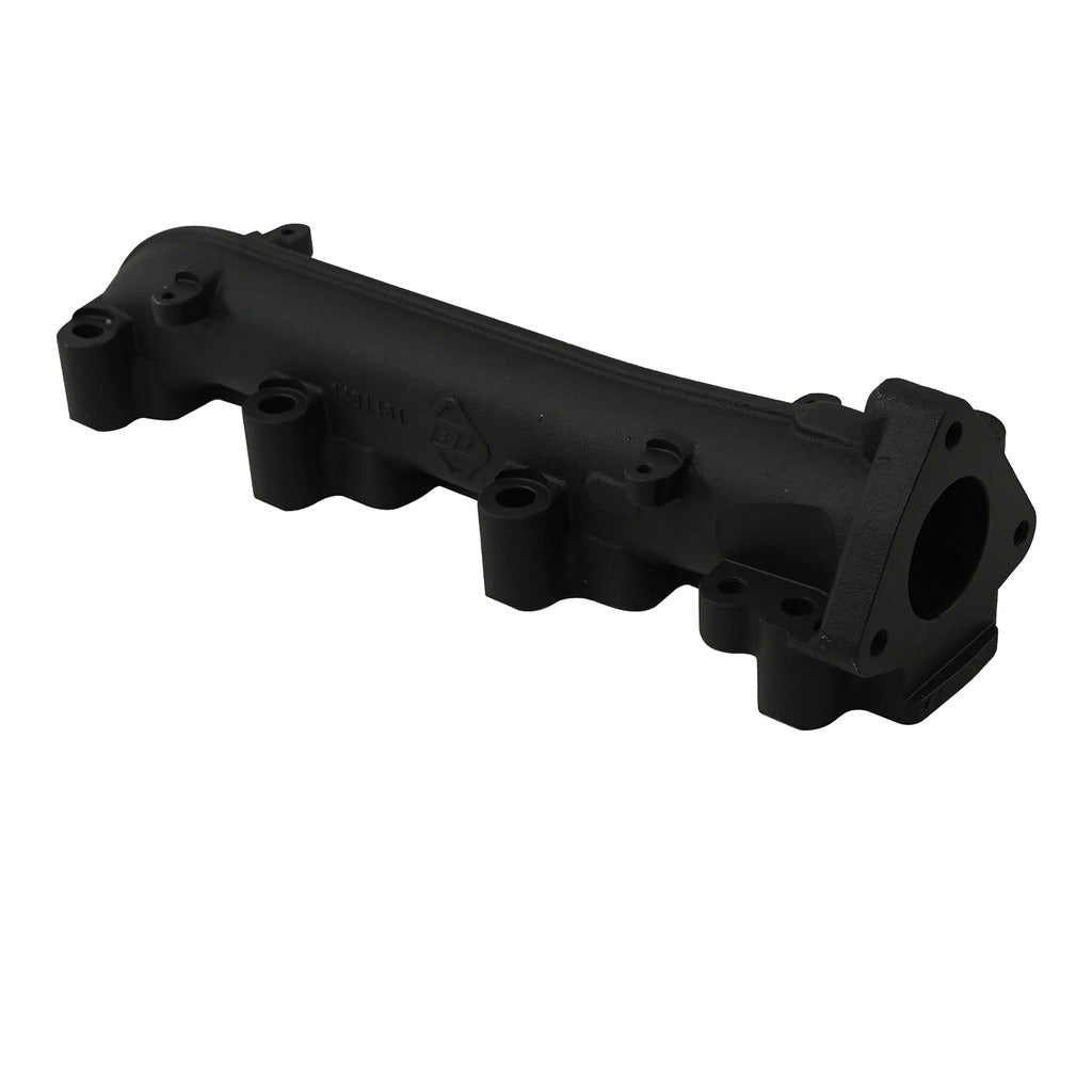 BD Diesel 1041461 cast iron exhaust manifold, turbo flange view