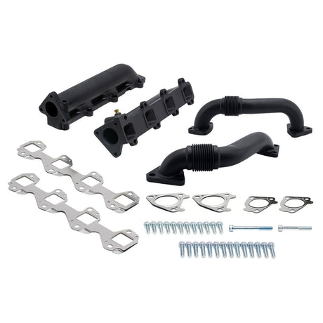 HSP Diesel ceramic coated cast manifold and up-pipe bundle for 2001-2004 LB7 Duramax
