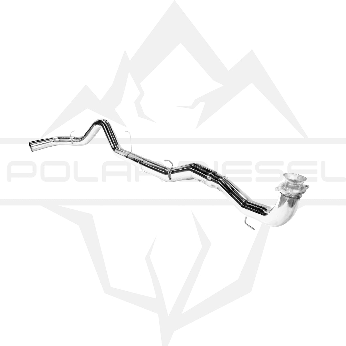 2017-2026 Duramax 6.6L 5" 304SS Polished Downpipe Back Exhaust - No Muffler (PD-1-32934352)