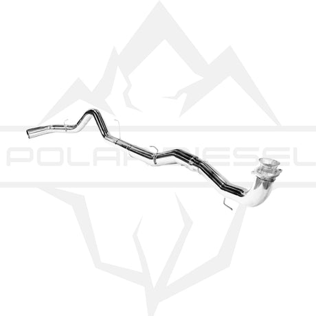 2017-2026 Duramax 6.6L 5" 304SS Polished Downpipe Back Exhaust - No Muffler (PD-1-32934352)