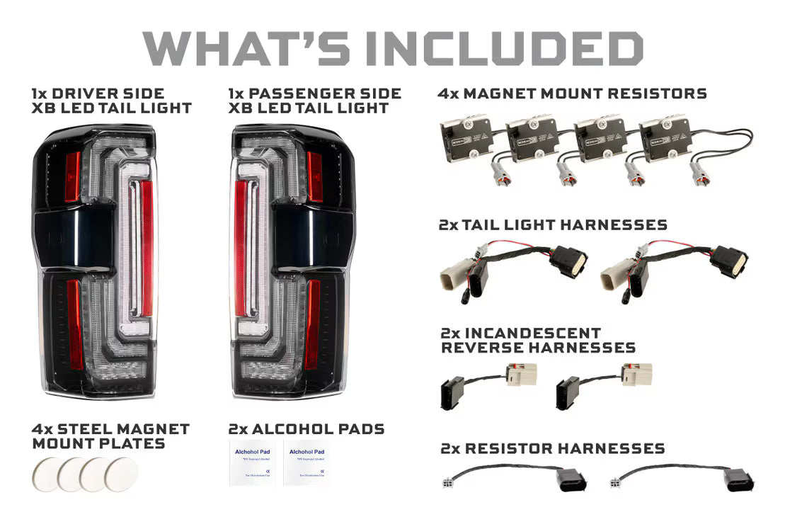 2023+ Powerstroke XB LED Tail Lights Smoked (LF352)