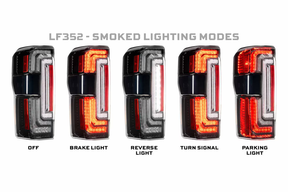 2023+ Powerstroke XB LED Tail Lights Smoked (LF352)