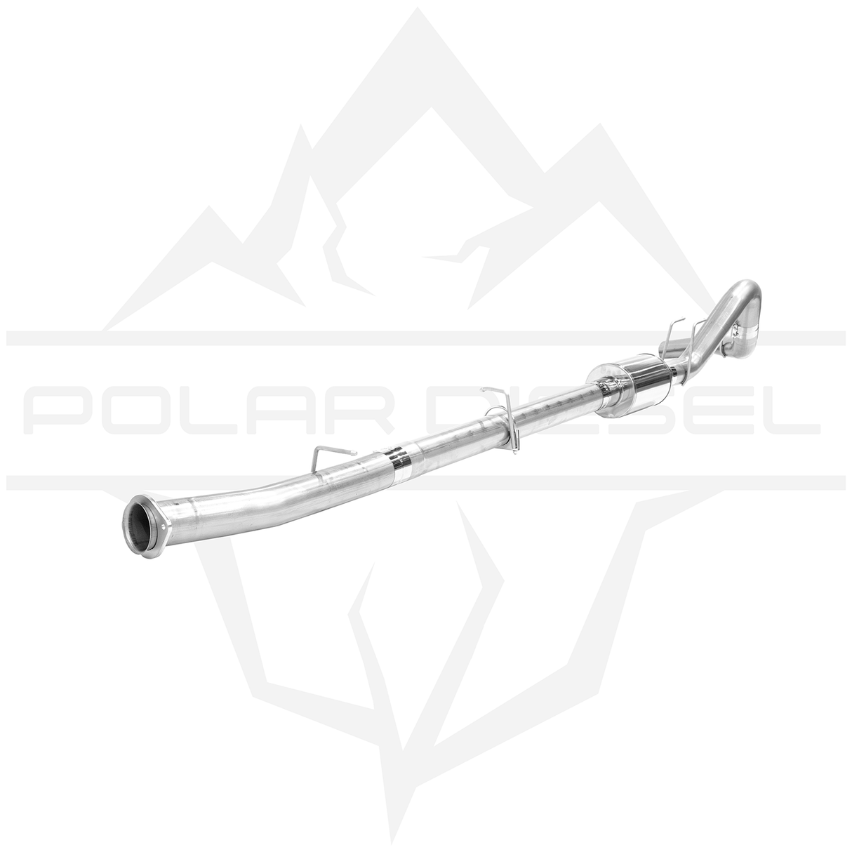 2008-2010 Ford Powerstroke 6.4L 4" SS Downpipe Back Exhaust - w/ Muffler (PD-1-12022141)