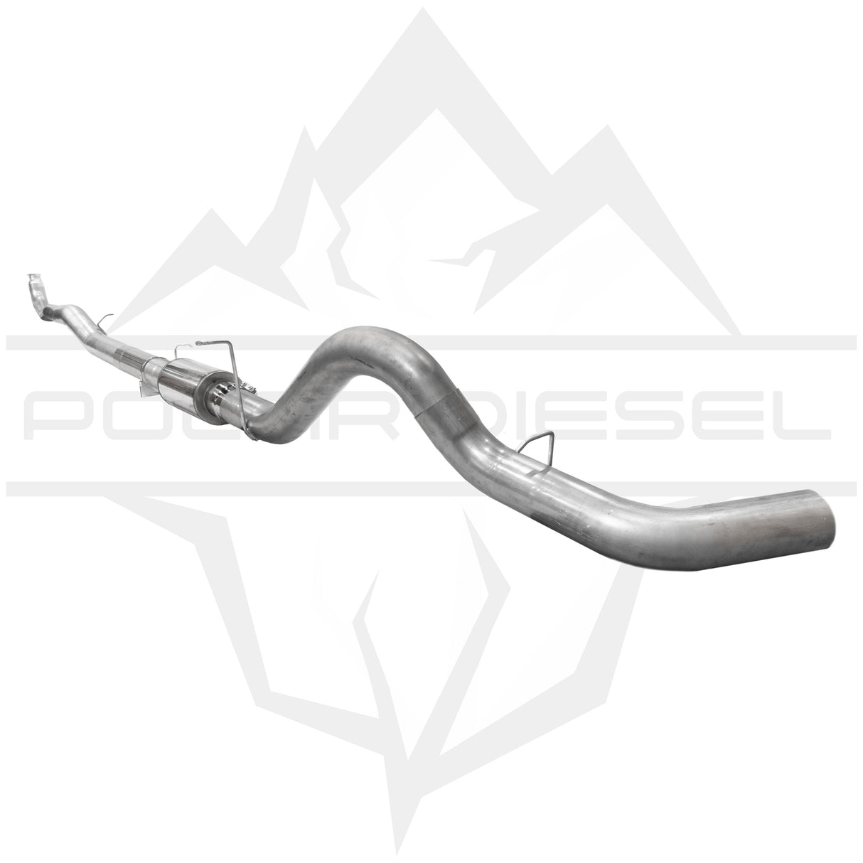 2011-2015 Duramax 6.6L 5" SS Downpipe Back Exhaust - w/ Muffler (PD-1-32327151)