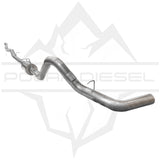 2017-2026 Duramax 6.6L 4" SS Downpipe Back Exhaust - No Muffler (PD-1-32934142)