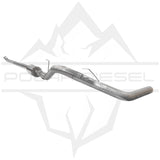 2019-2024 Cummins 6.7L 4" SS Downpipe Back Exhaust - w/ Muffler (PD-1-23133141)