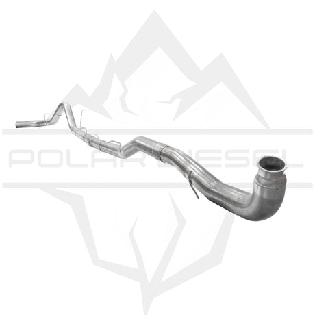 2011-2015 Duramax 6.6L 4" SS Downpipe Back Exhaust - No Muffler (PD-1-32327142)