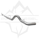 2011-2015 Duramax 6.6L 5" SS Downpipe Back Exhaust - No Muffler (PD-1-32327152)