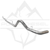 2011-2015 Duramax 6.6L 4" SS Downpipe Back Exhaust - No Muffler (PD-1-32327142)